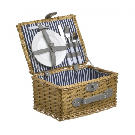 3606120015 PIKNIK KORPA OD TRSKE SA PRIBOROM ZA 2 OSOBE 33X27X18 CM