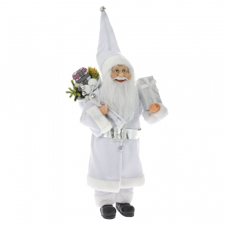 79351 PLIŠANI DEDA MRAZ BELI 45 CM