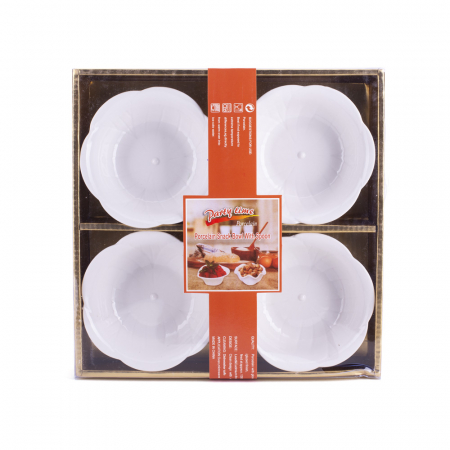 D-391 PORCELANSKE BELE ČINIJICE S/4