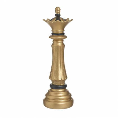 3702110205 ŠAHOVSKA FIGURA KRALJICA ZLATNA 7X7X22 CM