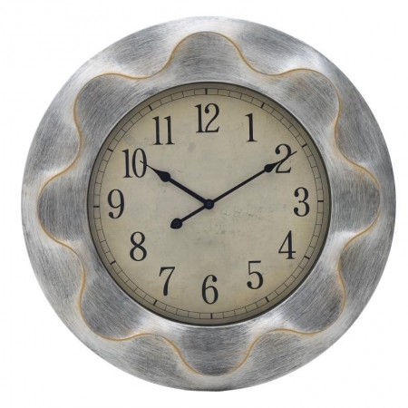 3208280098 SAT ZIDNI PLASTIČNI ANTIK SREBRNI 58.5cm