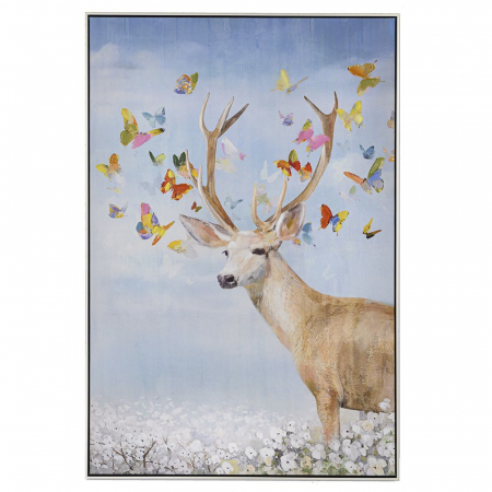 80795 SLIKA ULJE NA PLATNU DEZEN JELEN 82X122 CM