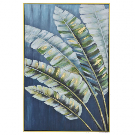 80777 SLIKA ULJE NA PLATNU DEZEN LIŠĆE 82X122 CM