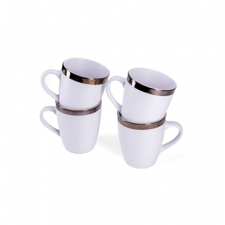 3603320005 ŠOLJA BELO ZLATNA SET 6 KOMADA 5X10 CM